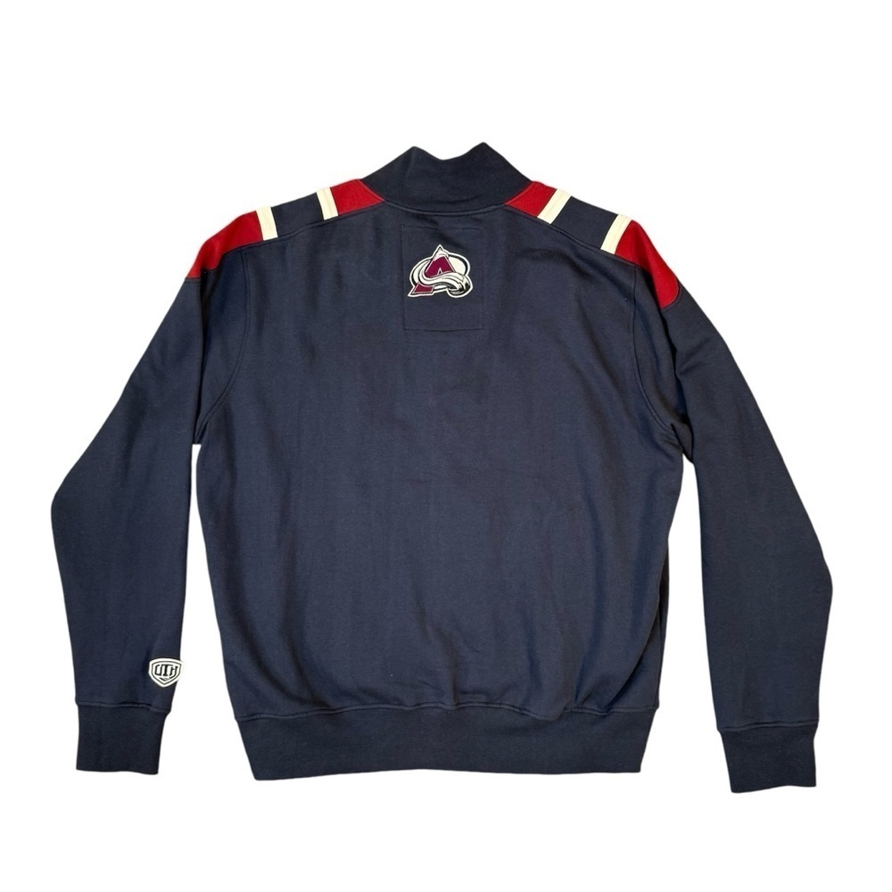 NHL Colorado Avalanche Hockey Navy Zip Up Sweatshirt Mens Size XL - Picture 3 of 7